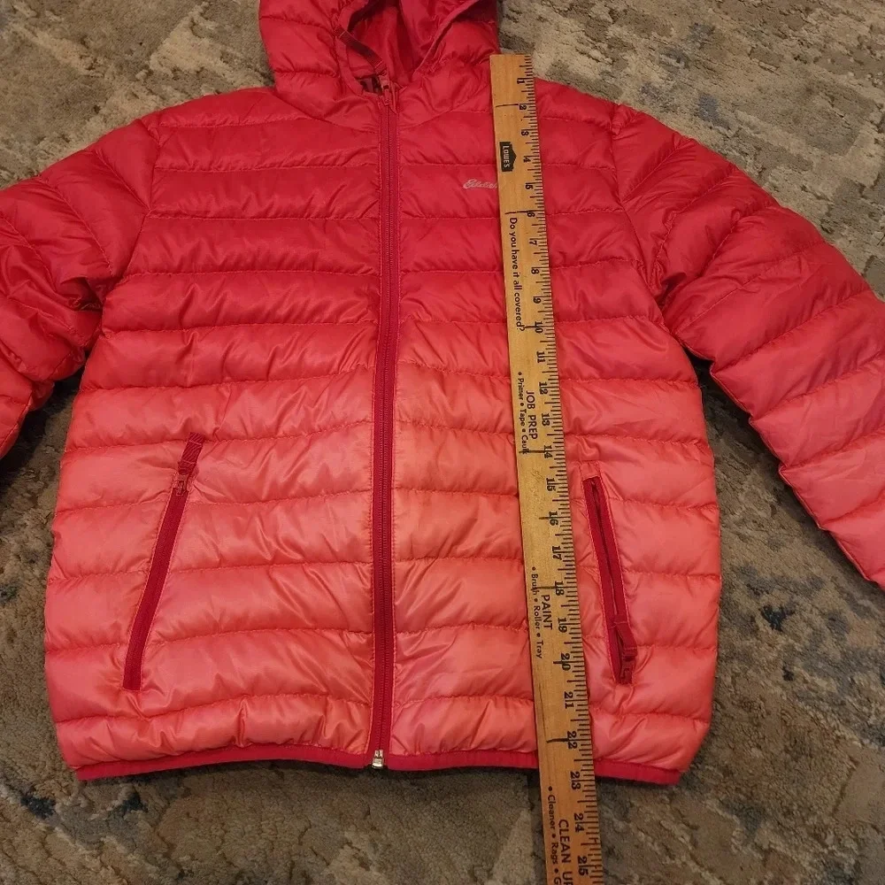 Eddie Bauer reversible down‎ coat.  Pink ombre.